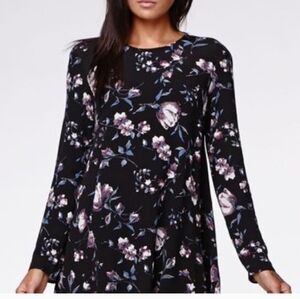 Kendall & Kylie Black Floral Dress